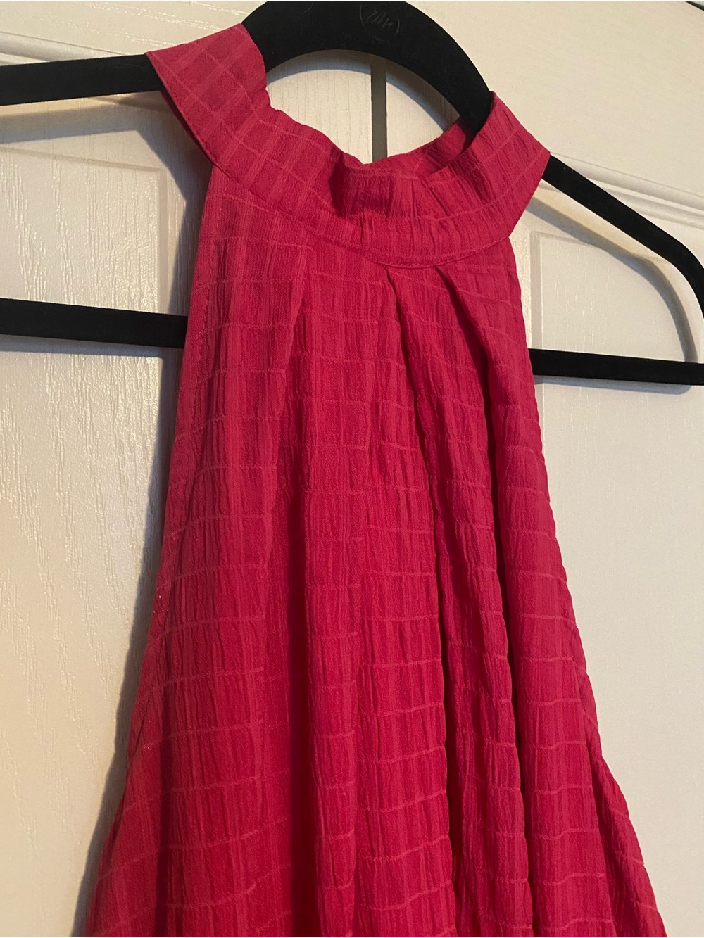 Hot Pink Textured Mini Dress